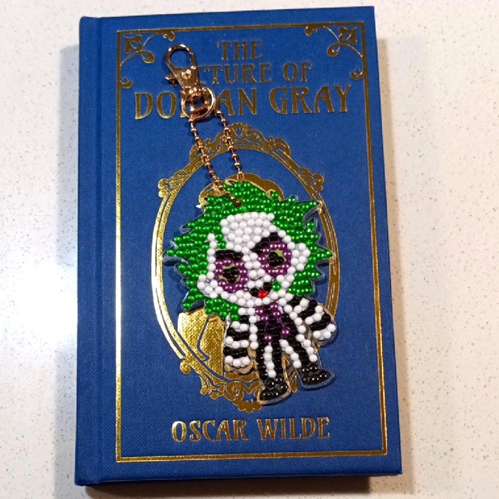 Beetlejuice Diamond Art Keychain- Hand Crafted